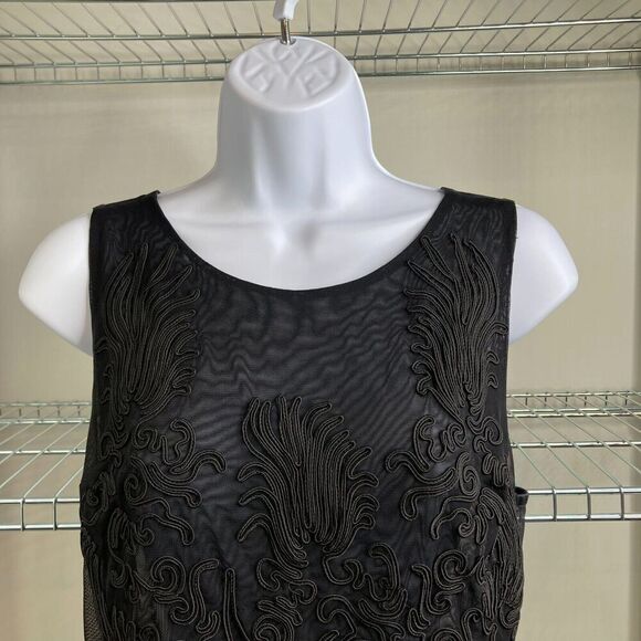 Flora Nikrooz Women’s Black Embroidered Floral Long Whimsigoth Nightgown Size M - Picture 6 of 11